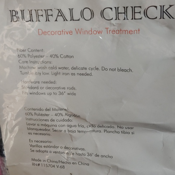 Buffalo Check Decorative Window Treatment - Picture 5 of 5